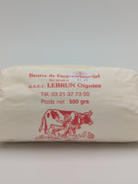 Beurre demi-sel fermier G.A.E.C Lebrun